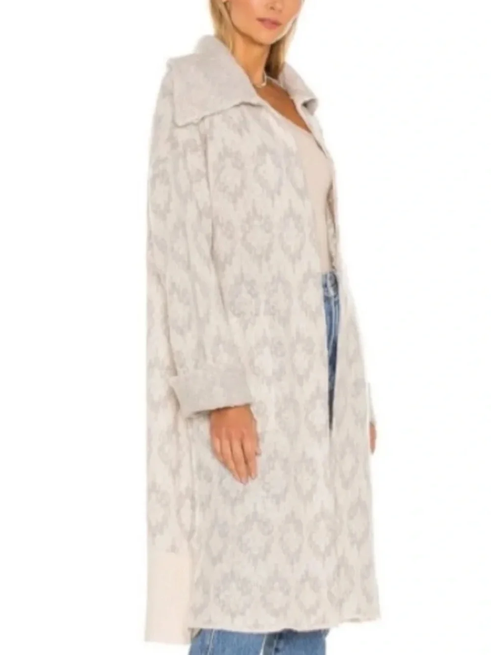 NWOT - Free People - Like a Diamond Sweater Coat in Icy Diamond ❄️
